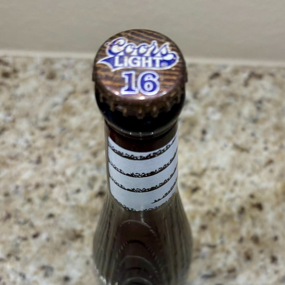 Vintage 1 Pint Coors Light Baseball Bat Bottle Limited Edition - EMPTY w/Cap - Picture 5 of 9